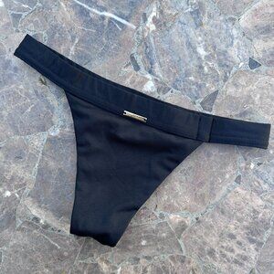 San Lorenzo Cheeky Bikini Bottoms Black No Tie – XS
